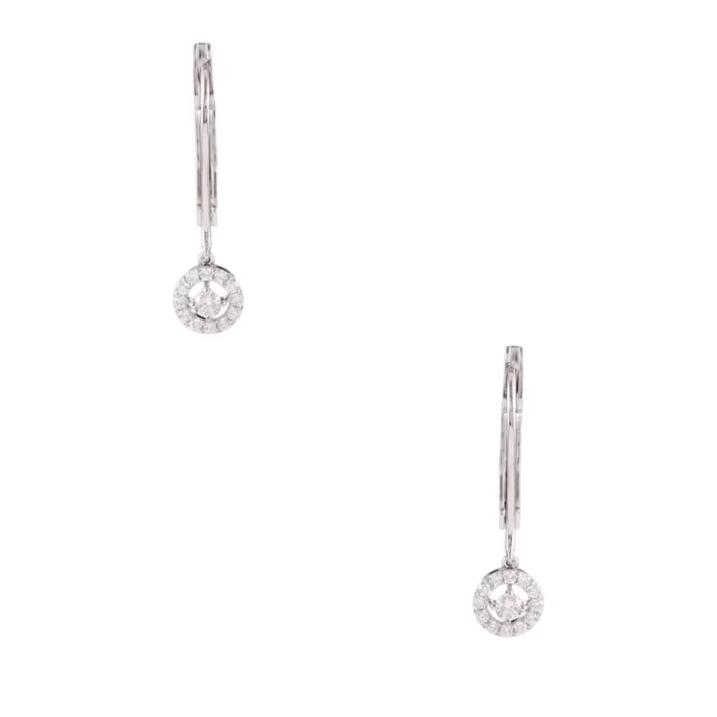 Delicate Diamond Earrings Huggie Design