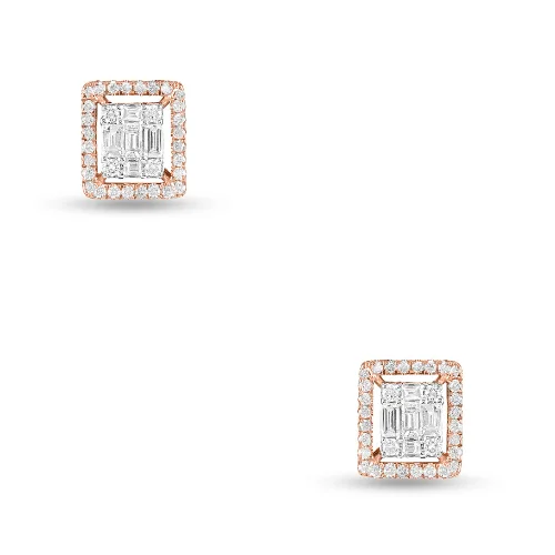 Elegant Diamond Stud Earrings