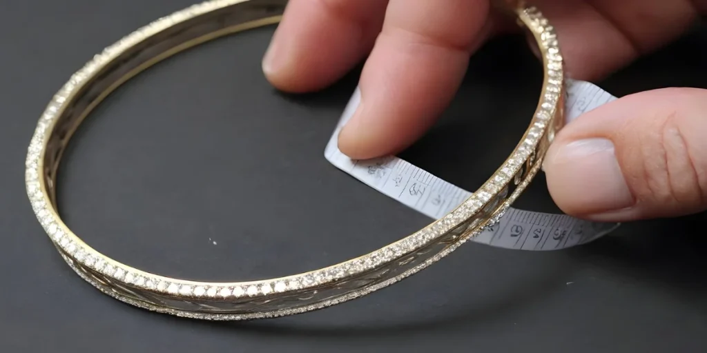 Measuring diamond bangle at home