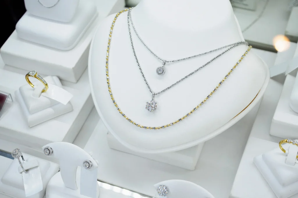 white gold and yellow gold